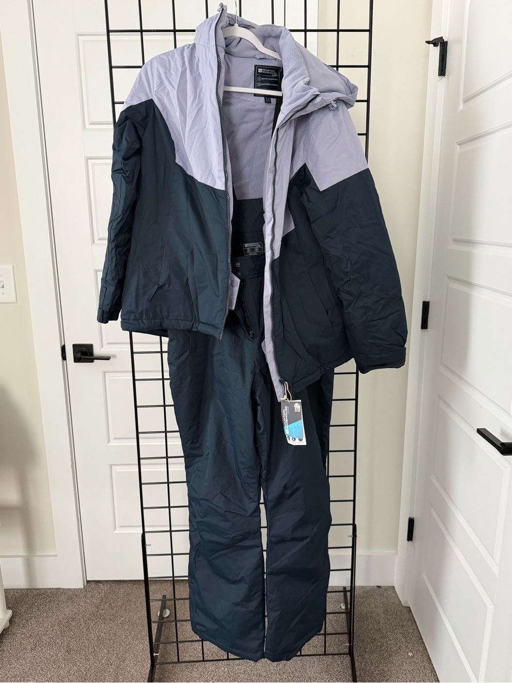 Women’s Two-Tone Ski Jacket & Snow Pants - Lavender/Navy